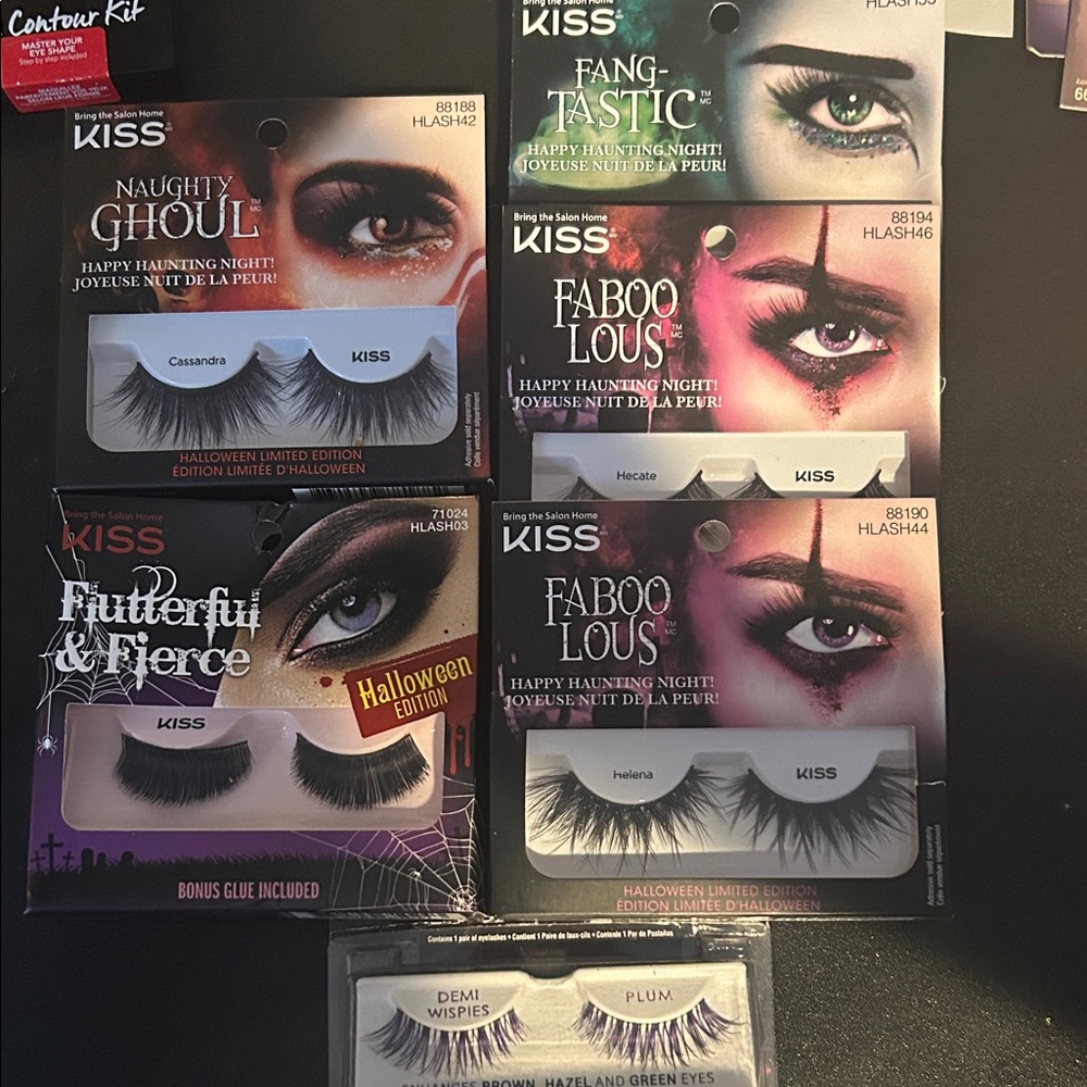 KISS Dramatic Black and Plum False Eyelashes Set